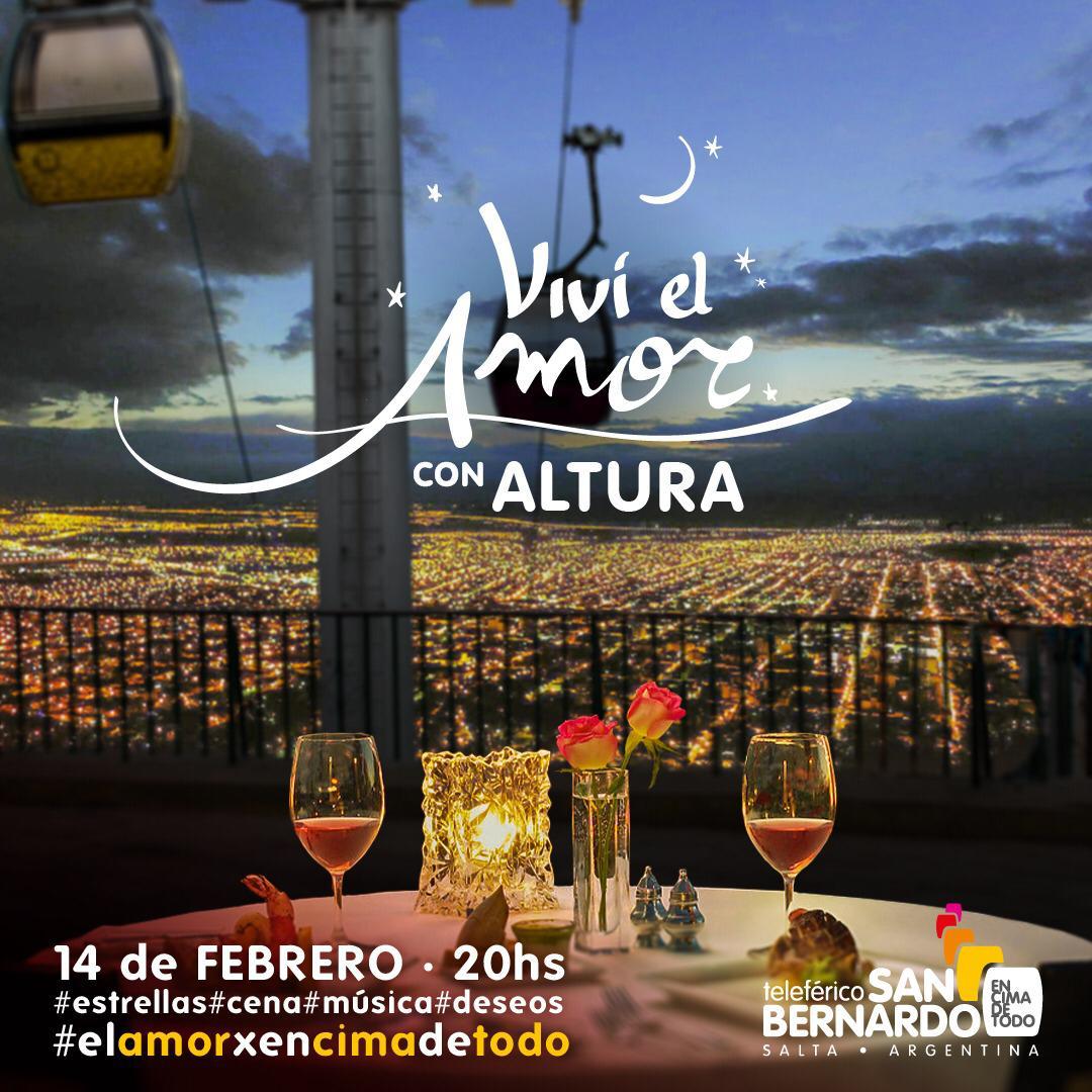 telefericosb's tweet photo. ❤ ¡Este Día de los Enamorados viví el amor con altura!
Un paseo en góndola 🚡, un menú especial para la ocasión 🍽, música en vivo 🎶 y la mejor vista de la ciudad 🌃 los esperan este 14 de Febrero en la Cima del cerro San Bernardo para vivir la noche más romántica del año 💘 https://t.co/RfLKlfRobP