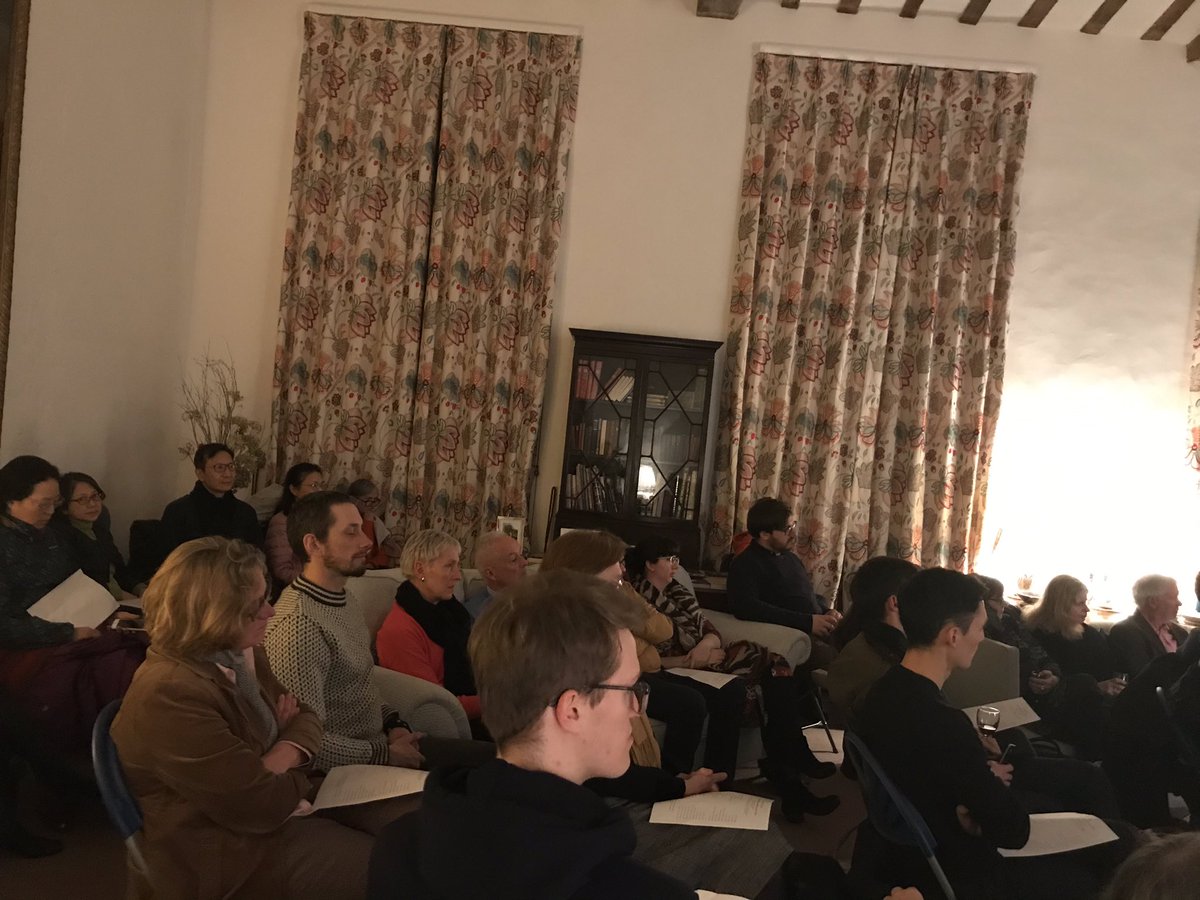 Stunning music from Untune the Sky - exquisite melodies and songs at home tonight in a super performance in the Deanery Drawing Room. Thanks to all who sang, played and came and enjoyed. <a href="/ChCh_Oxford/">Christ Church</a>