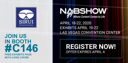Come join us at NAB2020! #SiruiImaging #SiruiUSA