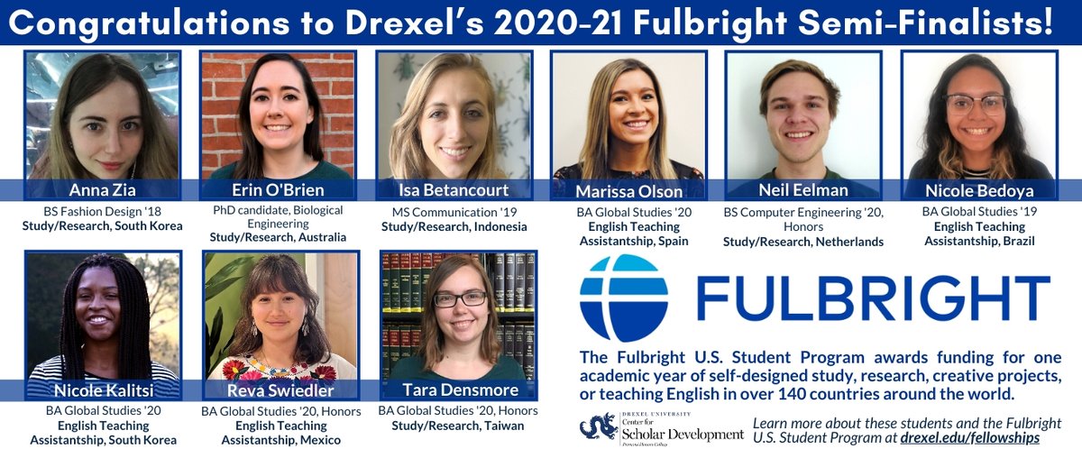 2020-21 Fulbright Semi-finalist photos