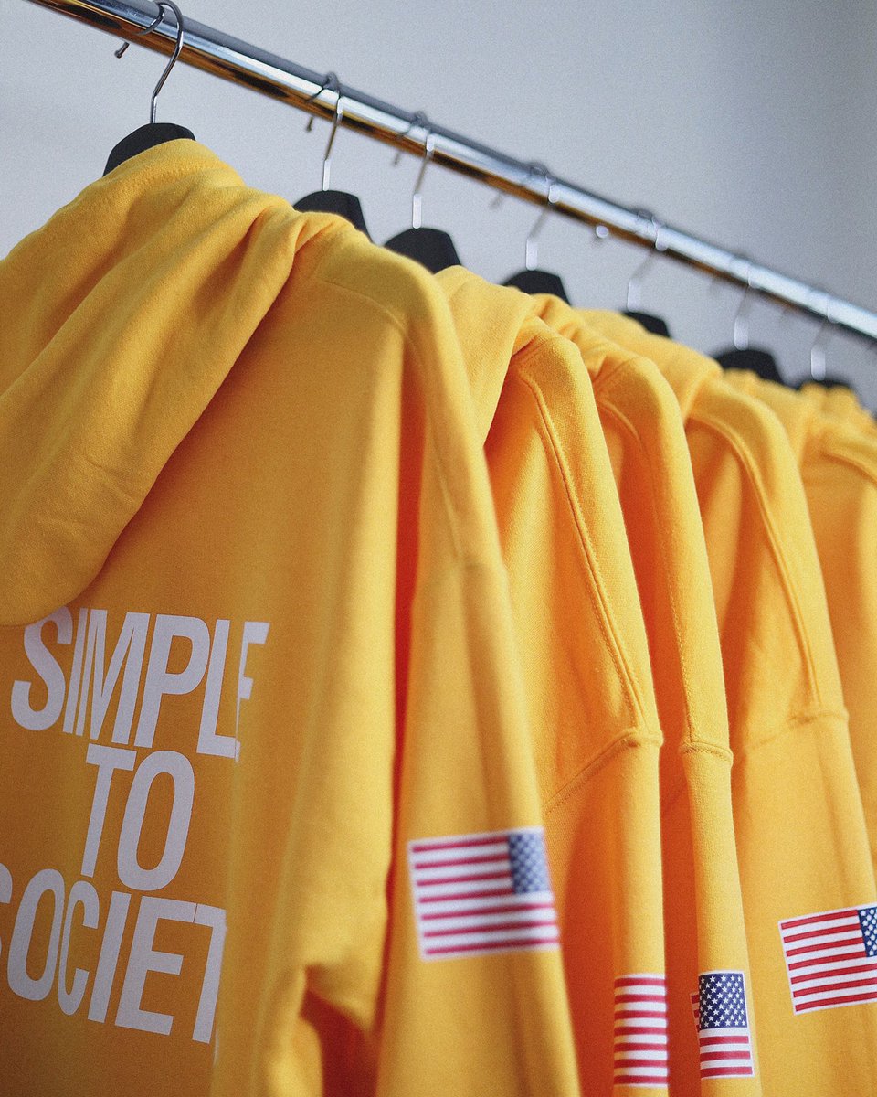 simpletosociety's tweet photo. “Golden Yellow” Logo Hoodies // Available 2.22.20 at the pop-up // Simple To Society x Roy Boys DC // #simpletosociety https://t.co/C62sHDJ7d4
