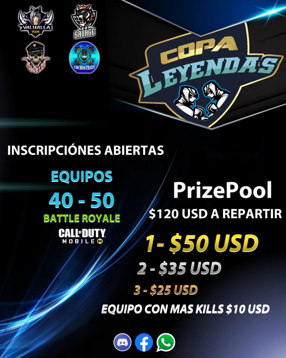 Hola comunidad COD, los invito a participar de nuestra liga BR  y torneo MJ. 
Necesitamos clanes que tengan ganas y compromiso de participar...
INTERESADOS PORFAVOR DE HABLARME AL PRIVADO...