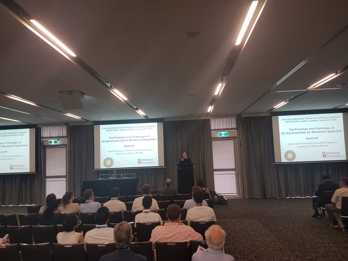 MemSocAus's tweet image. #IMSTEC2020 DAY 2 starts with a plenary from Prof Baoxia Mi of @UCBerkeley