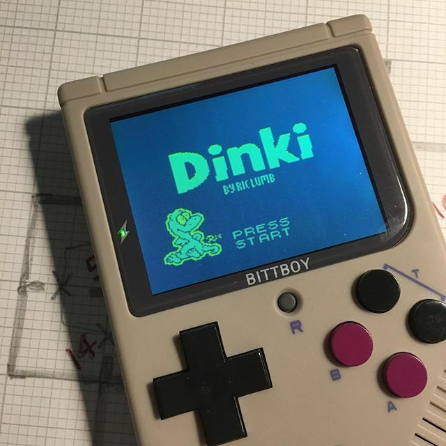 PuttyCAD's tweet photo. Having a go with game boy studio to make a little #dinki dinosaur game on #BittBoy. #gbstudio #gamedev https://t.co/CB0fXiKOyV https://t.co/iSIkh0UHgn