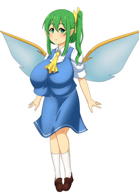 Daiyousei 
practicing to get better at the loli part of oppai loli 