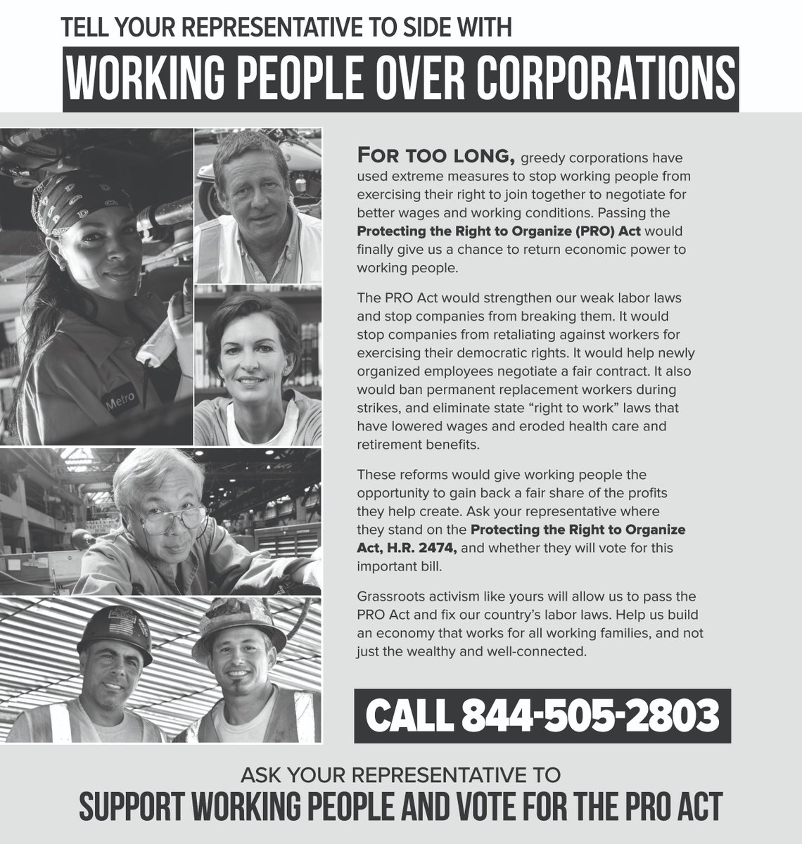 midmialc's tweet photo. Tomorrow is the National Call-In Day for the PRO Act. Make your plans now to contact your Representative on February 4th.

Call 844-505-2803 tomorrow and ask your representative to support working people and co-sponsor the PRO Act. https://t.co/RwcgqgPuUr
