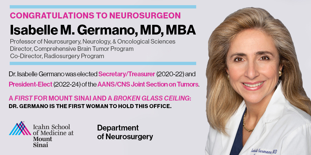 Mount Sinai Neurosurgery on Twitter: "Congrats Dr Germano! She was ...