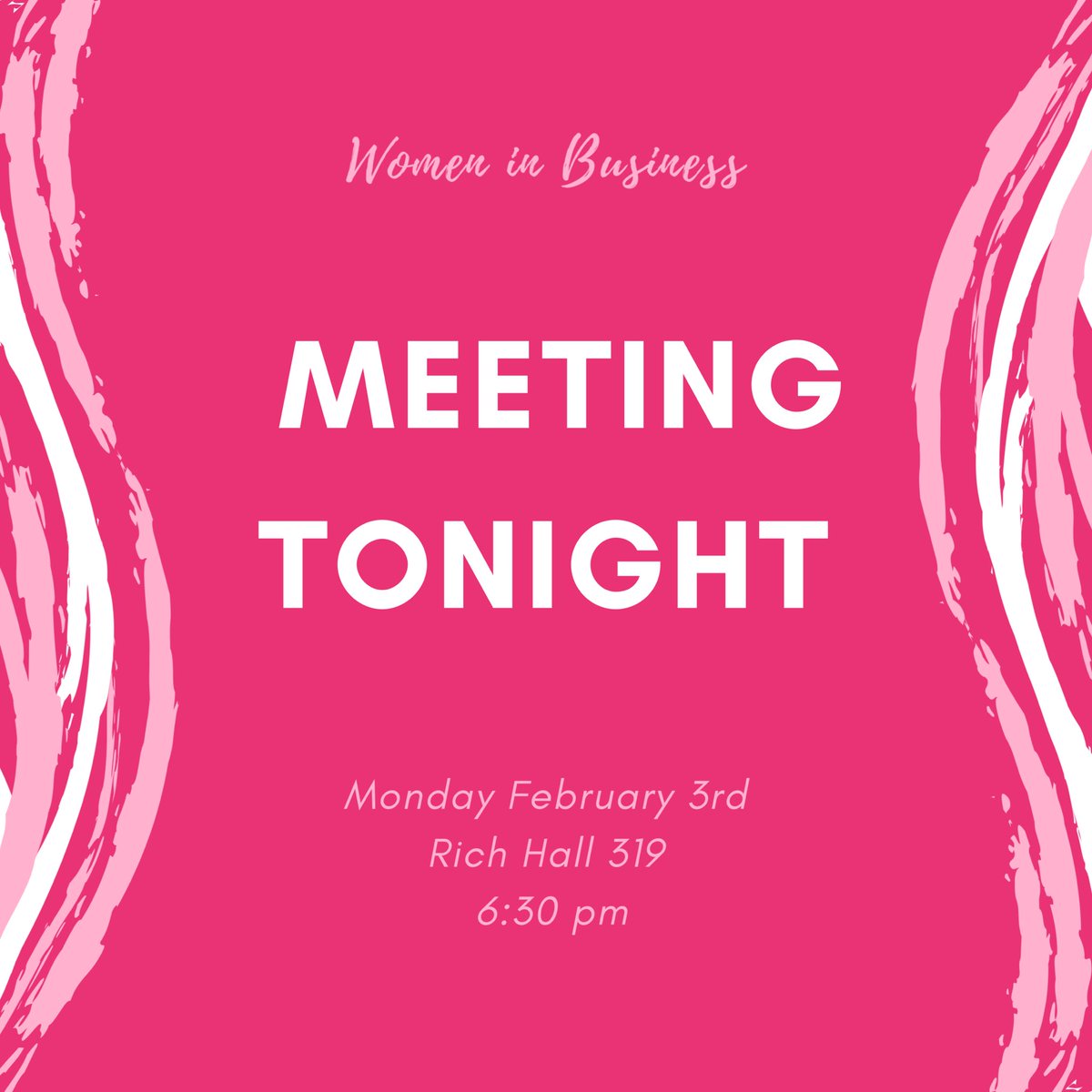 WIBOswego's tweet photo. Don’t forget about our first spring meeting TONIGHT in Rich 319! We will be having pizza &amp; discussing our plans for the semester! #wiboswego https://t.co/xchzxrG73j