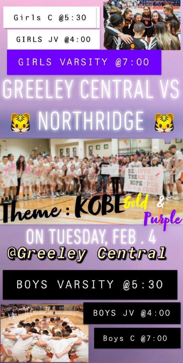 Hey Cats! Tomorrow we are playing Northridge at the Castle!  Check times below. Go Cats!