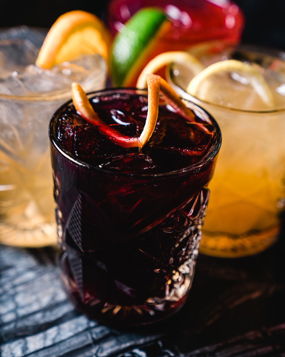 Perfect for dark n' stormy lovers, but maybe not for the superstitious... our "Mercury's In Retrograde" cocktail! Gosling’s black seal rum, domaine de canton ginger liqueur, and lambrusco.