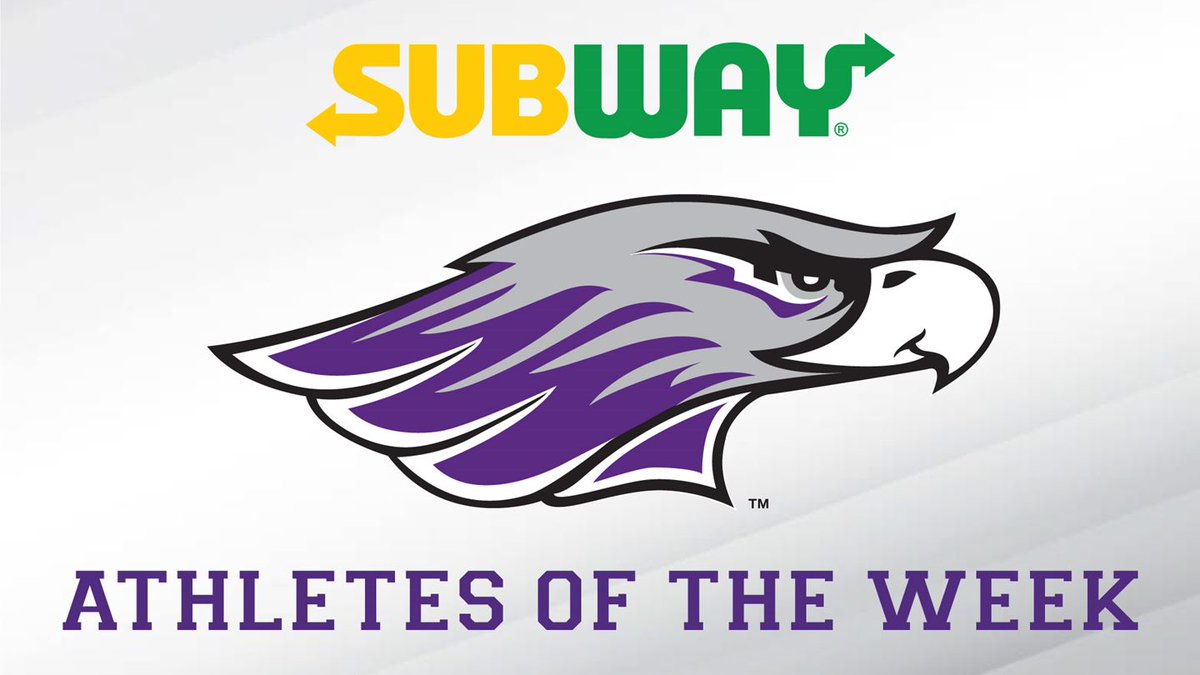 UW-Whitewater Subway Athletes of the Week graphic