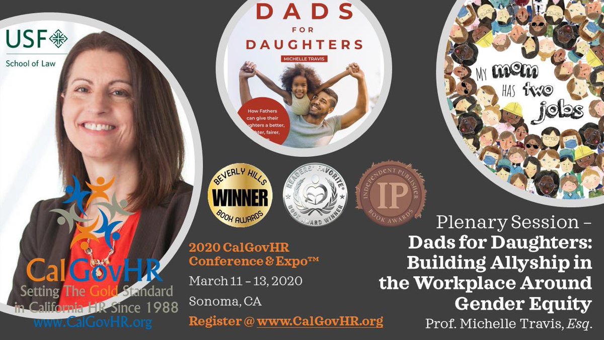 Another plenary session speaker announced! CalGovHR is honored to welcome Professor Michelle Travis from the University of San Francisco School of Law to speak on the topic of "Dads for Daughters: Building Allyship in the Workplace Around Gender Equity lnkd.in/gePmCcA.