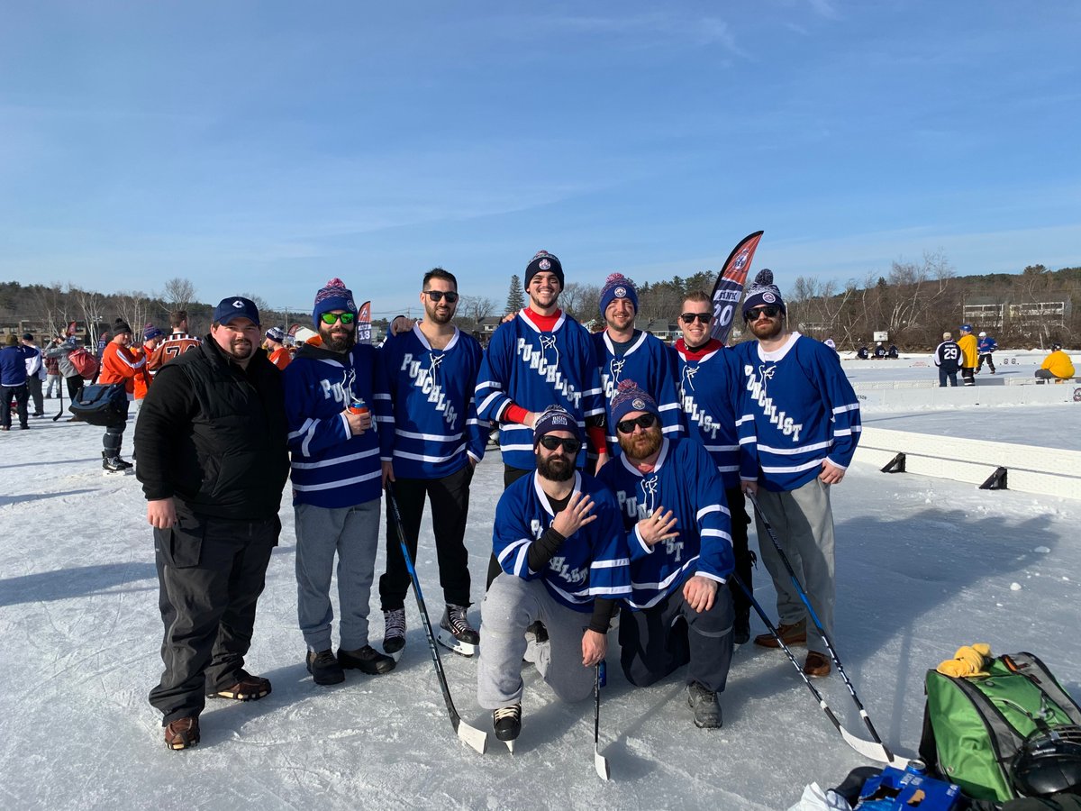 StructureTone's tweet photo. #STBoston’s very own “Team Punchlist” participated again this year in the annual Pond Hockey Tournament in New Hampshire. After some tough match-ups, they’re already looking ahead to next year! #workhardplayhard #iceicebaby https://t.co/12PSjYgUzI