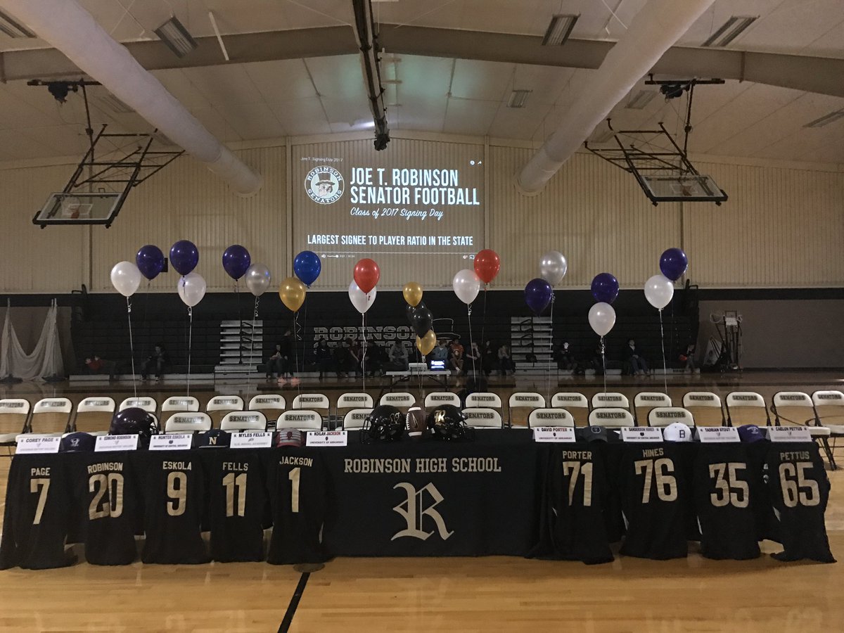 Senator_Pride's tweet photo. Signing Day 2020 at Robinson High School will be held Wednesday at 3 O’clock in the High School Gym. Thank you to all who come out! We are so proud of our young man that have worked so hard for this opportunity!! https://t.co/znOxFASR9J