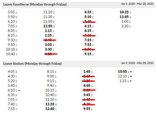 Fauntleroy/Vashon route schedule