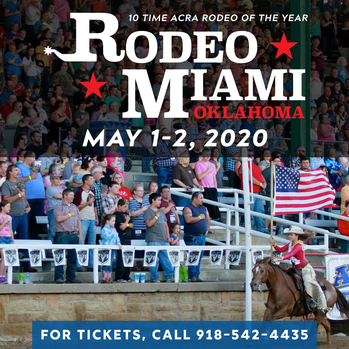 MiamiOKSports's tweet photo. Rodeo Miami is right around the corner!  Find more information on their FB page @rodeomiami
@miamioktourism @gogoneo 
10-time ACRA Rodeo of the Year! https://t.co/R0a7xZ46B9