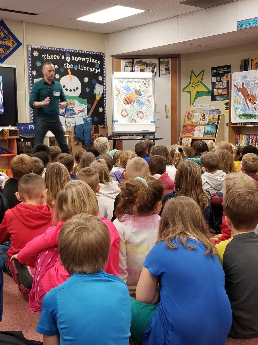 KruegerKids's tweet photo. Author/illustrator @RickChrustowski visited today and taught us about how books are made. What an engaging visit! We loved it! https://t.co/L8g286ThL8
