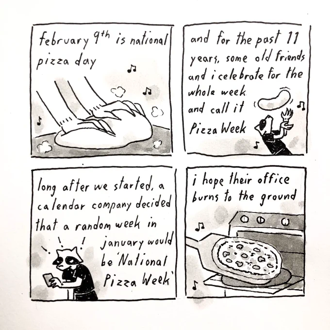 gonna post a lot of comics about pizza this week ? 