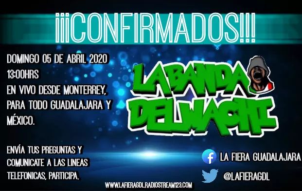 LaFieraGDL's tweet photo. Desde Apodaca, llegan rompiendo barreras de la música y colocandose como uno de los favoritos de la CumbiaRegiomontana, Sus éxitos como"El Jefazo" "Mira que me encontré" y el más reciente "Simplemente Amigos" Respaldan años de carrera artistica.

PRESENTAMOS A La BANDA DEL WACHI. https://t.co/lo7xrIBbqQ