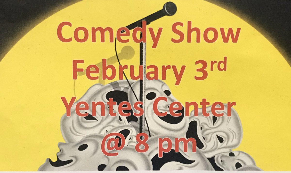 WIUStudentLife's tweet photo. Join us tonight as we welcome Mike Charette, Ben Brainard, and JJ Curry in our very own comedy show! Yentes Center @ 8 pm! https://t.co/0wl4gAjKTt