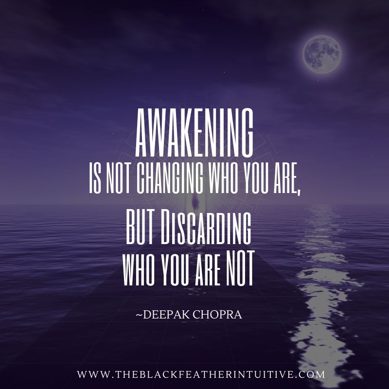 blkfeathrintuit's tweet photo. "Awakening is not changing who you are, but discarding who you are not." ~ Deepak Chopra

#deepakchopra #theblackfeatherintuitive #deepakchopraquotes #medtiationMonday https://t.co/NxNbwGwgmp