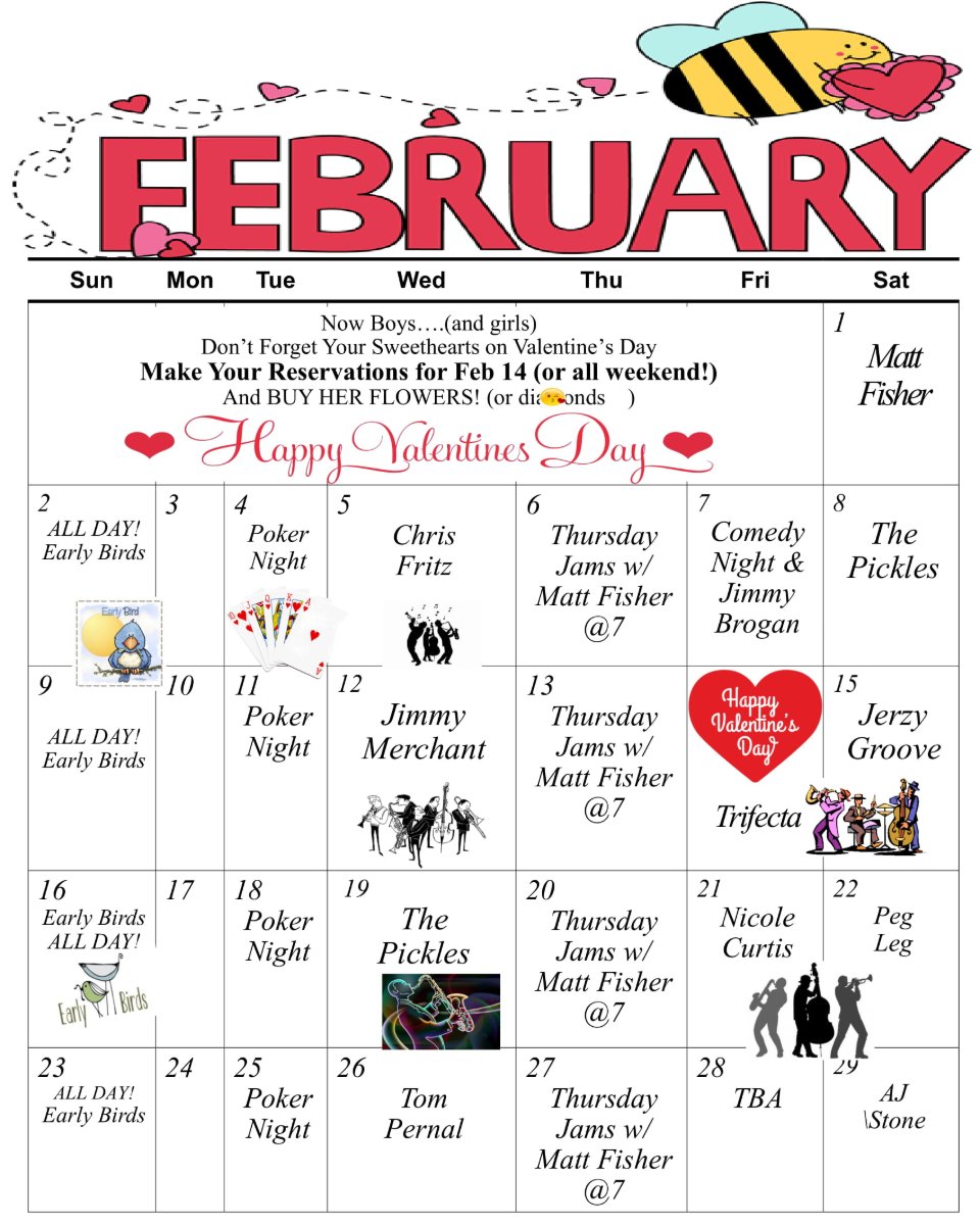 We'd love to have you here all throughout February! You better bee-lieve you'll have a good time at all our events! Hope to see you soon. ❤️