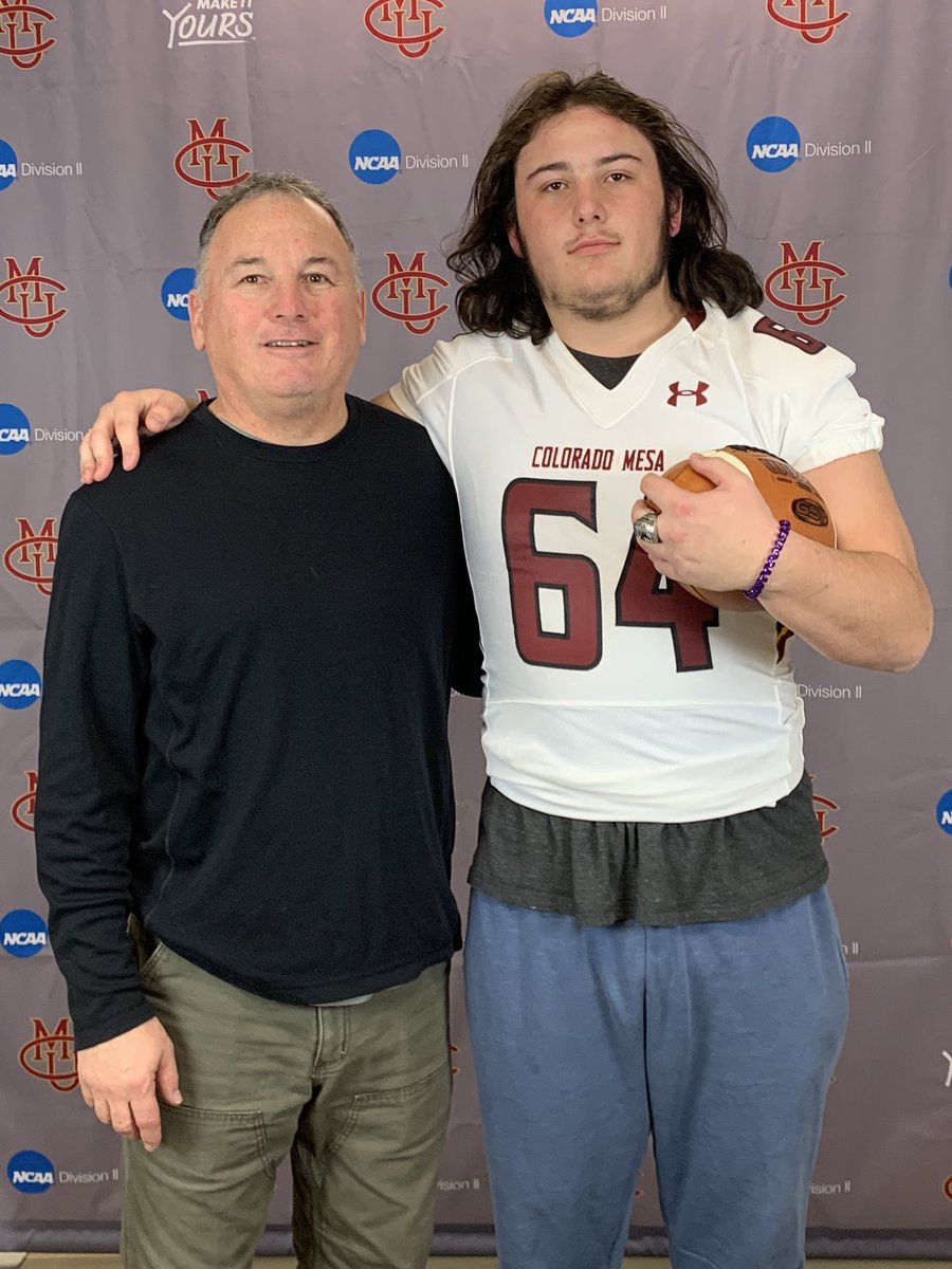 Sunbear_64's tweet photo. I am excited to announce I am committing to Colorado Mesa university. I am extremely blessed to continue playing football. Thanks @coachjack212 and @Coach_Barela for giving me the opportunity. Also thanks to @PalmerRidgeFB and everyone else who has helped get me to this point. https://t.co/hCPOdwXrLC