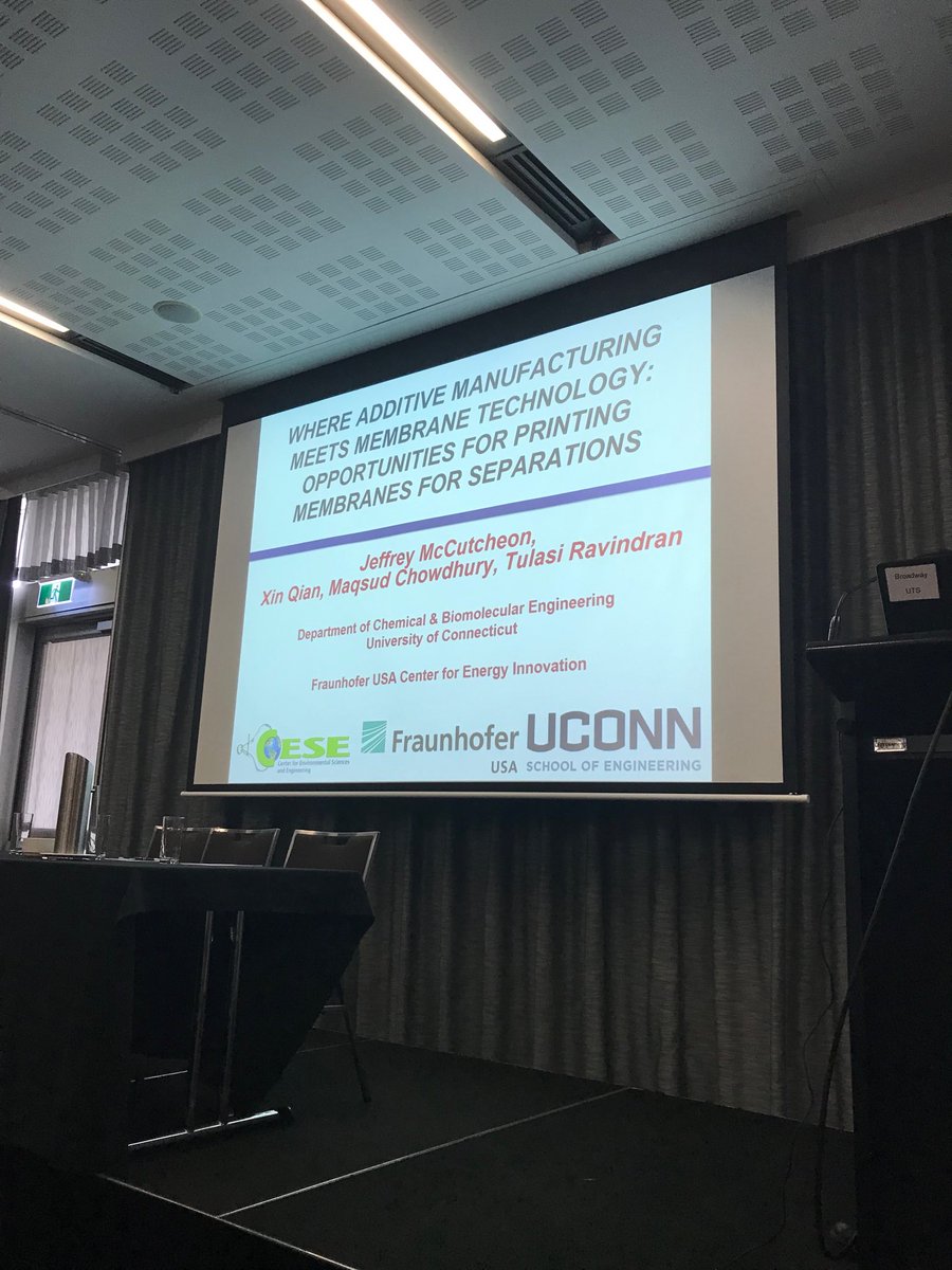 professormaria's tweet image. Really enjoying my time at #IMSTEC2020 at UTS Sydney. My talk in membranes for next generation batteries well received with some really thoughtful questions. Now enjoying talk by Prof Jeff McCutcheon ⁦@UConn⁩ and his commentary on ‘Hype in Research’