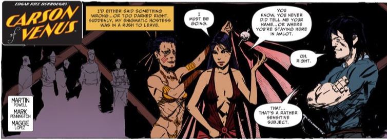 carson2venus's tweet photo. Preview of "A Princely Disguise," Ep. 186 of #ERB, Inc.'s #CARSONofVENUS™ webcomic, now LIVE!
Adapted from Burroughs' original Venus novels
Script: @MartinPowell221; Art: Mark Pennington; Letters: Kurt Hathaway; Colors: @PY_M1306
https://t.co/LeoEwH6CMp #Amtor #ERBU #ERBUniverse https://t.co/Bc6XvIa1YR