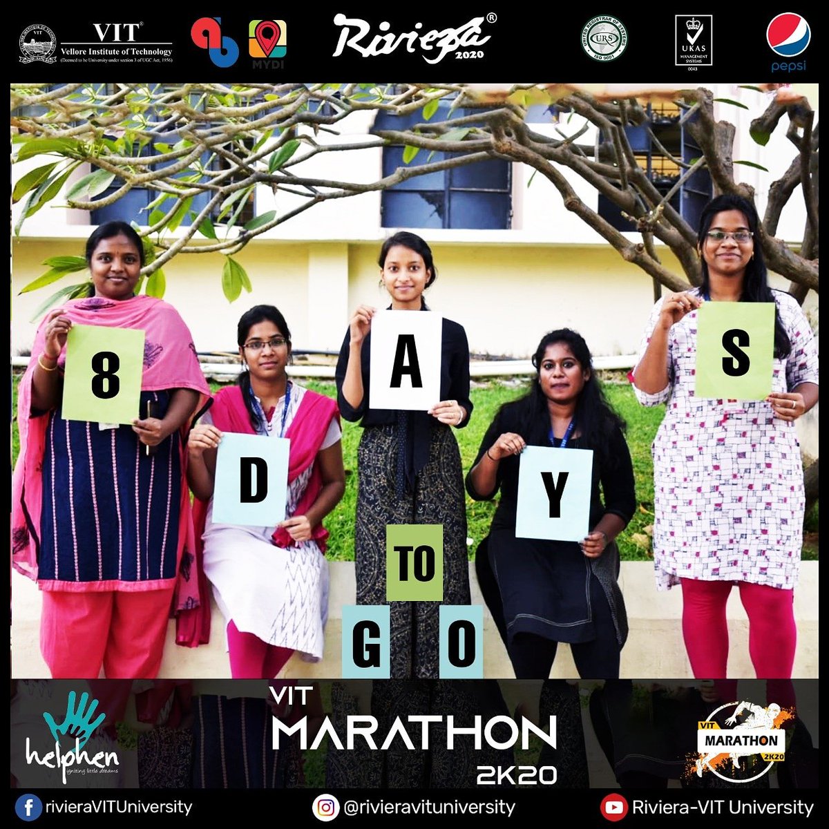 HelphenIndia's tweet photo. With every passing second, we are coming closer and closer to VIT Marathon 2k20. With just 8 days to go, come and show us the courage to start and embrace that miracle
#helphenindia #helphen #ignitinglitledreams #marathon #change #event #riviera #fest #volunteer #runforcause https://t.co/Lt4thPkePL