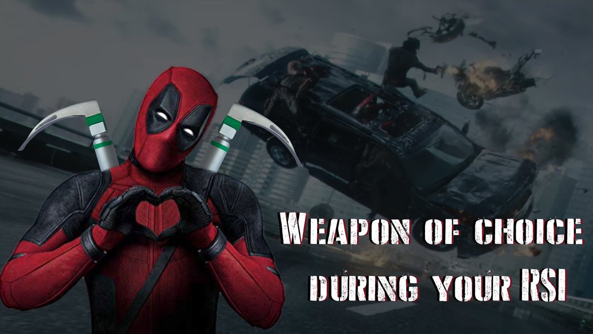 OneRadMedic's tweet photo. Title slide to an upcoming lecture. Does Deadpool choose the cool weapon for his RSI, or the practical one that increases his chances of first pass success? https://t.co/e1nBpmBv9p