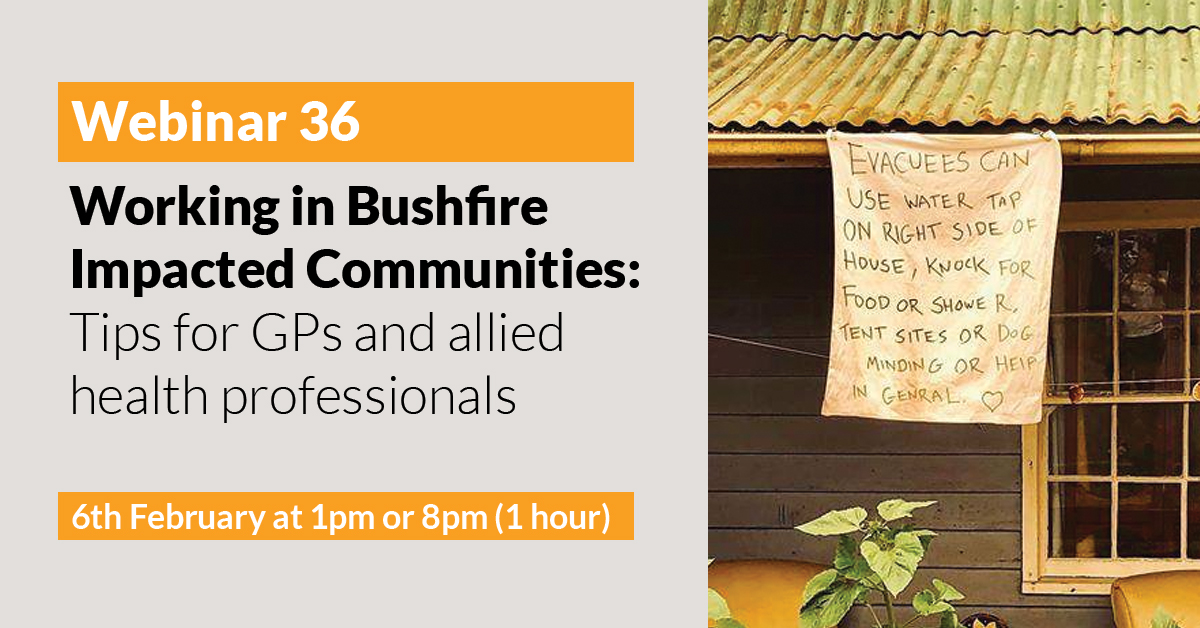 Don't forget to register for this special event #webinar, providing an overview of what previous disasters have taught us about #trauma & what interventions you can use in your practice: medcast.com.au/courses/305
#AustralianBushfiresDisaster #HealthProfessional
@RACGP @AustPsych