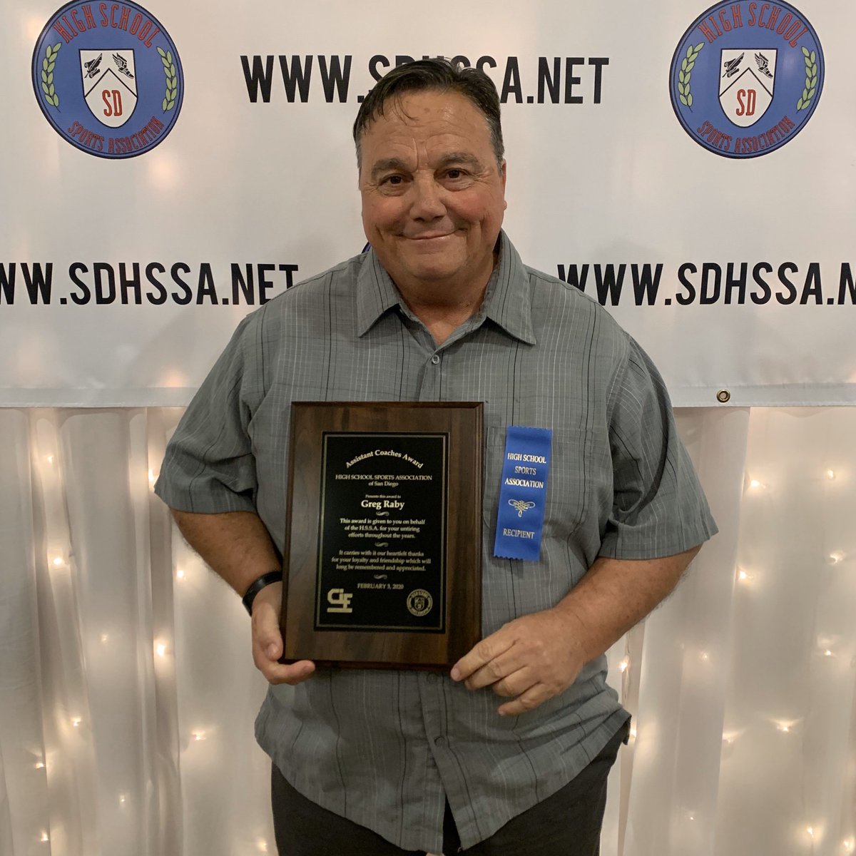 TheSDHSSA's tweet photo. 📜 Congratulations to Bonita Vista & Southwest’s Greg Raby. Our newest recipient of the SDHSSA “Assistant Coach” All-Star Award.
#SDHSSA #AllStarRecognition https://t.co/WqxgbI02mI