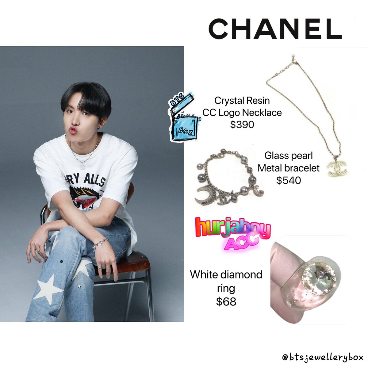 TheRealSlimShady on X: @Honey_MoonV @HOBInannu Actually Hoseok is clearly  wearing a Chanel necklace. You can see the double c's.   / X