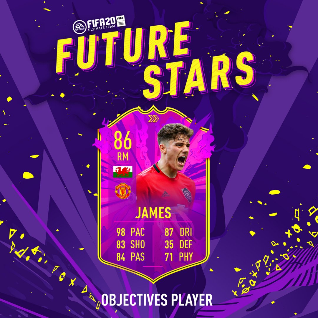 Upgradable 📈 @Daniel_James_97 #FUTureStars is now available in-game via Objectives! #FUT20