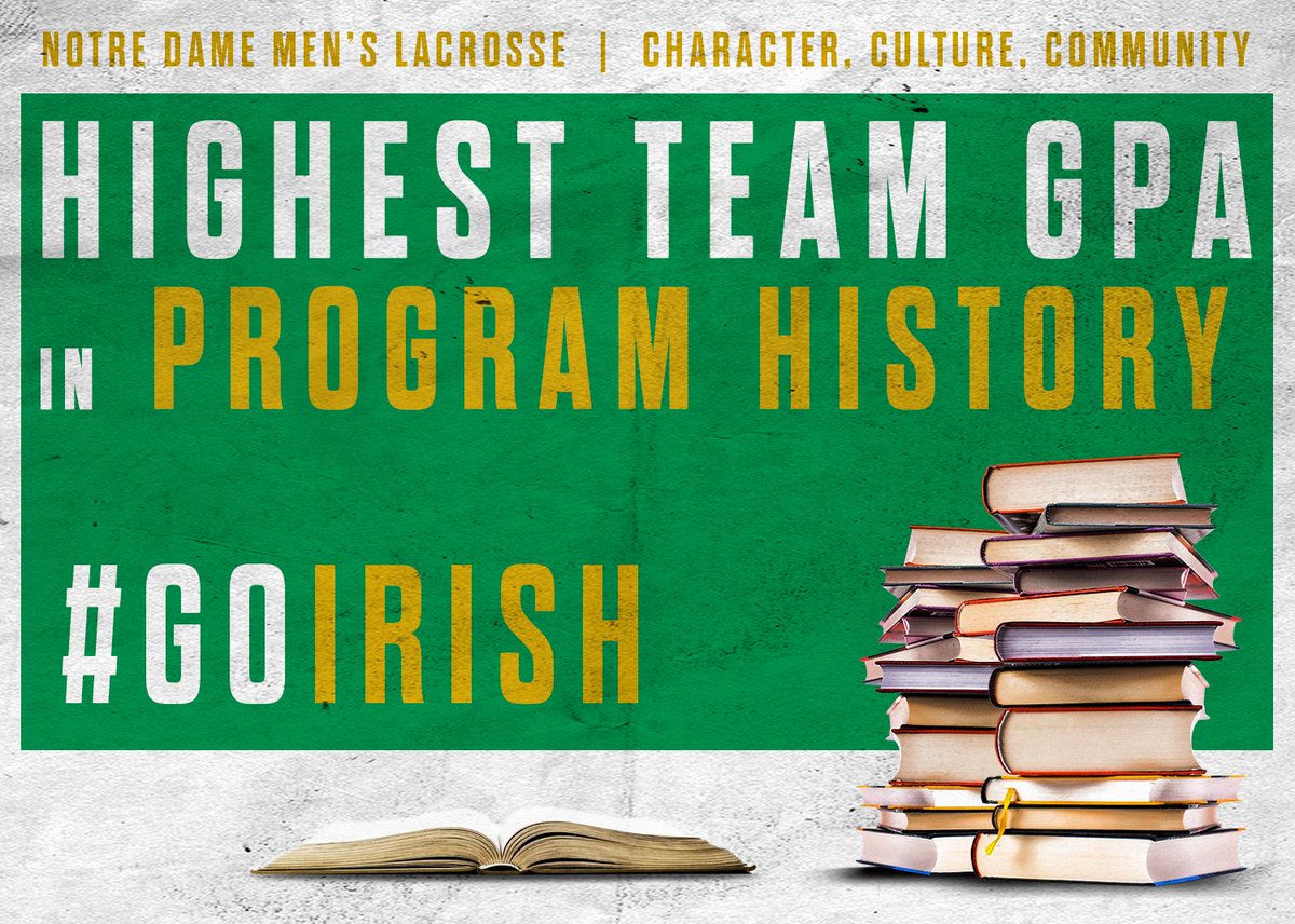 NDlacrosse's tweet photo. The guys have been putting in the WORK in the classroom this year! Incredibly proud of this group for achieving the highest GPA in program history last semester.

#GoIrish☘️ https://t.co/RavQw0kHHl