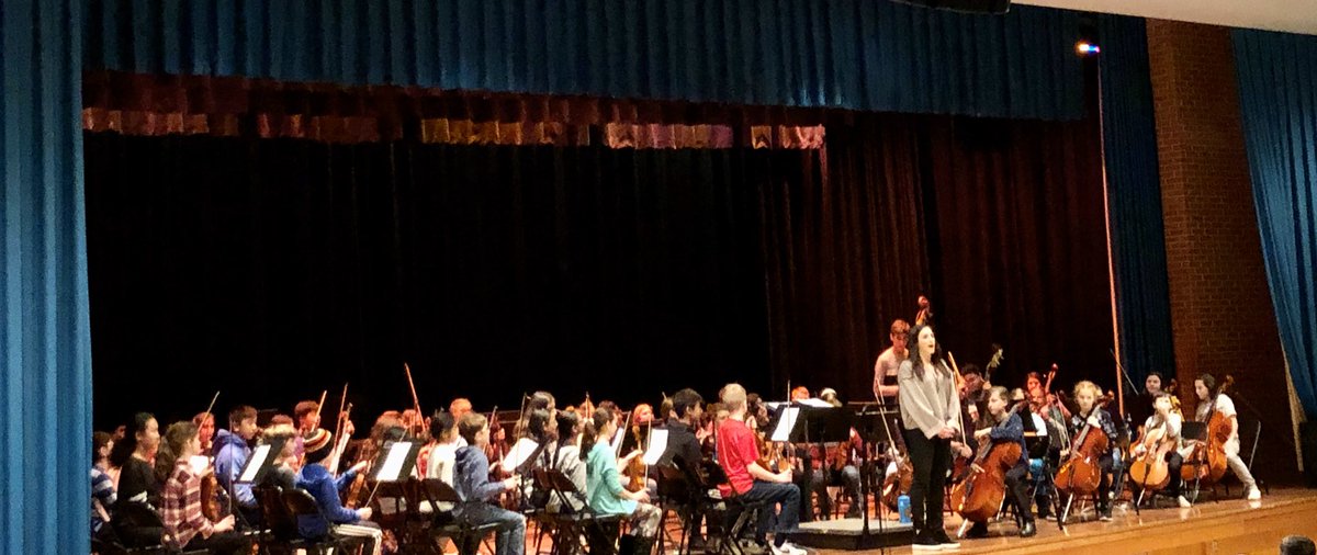 5th grade orchestra with Chamber Orchestra led by Ms. McGowan!!