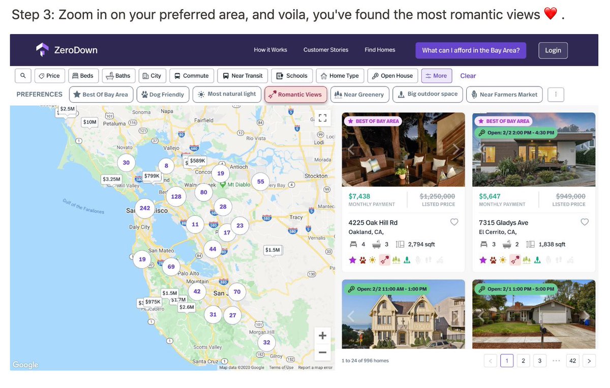 homebyte_hq's tweet photo. Limited time: a #RomanticViews Home search filter! We know Bay Area folks love a Buena Vista ๐. Check out this filter on https://t.co/80tNFBmktJ (link in bio). Search for the best homes that proclaim beautiful views ๐
, and find some homes to visit with your special someone. https://t.co/2nhc4kZ2yT