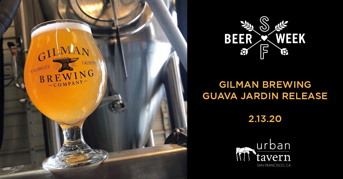 An Urban Tavern Exclusive! Be one of the first to tap into the <a href="/Gilman_Brewing/">Gilman Brewing</a> sour release “Guava Jardin Belgian Ale” during our <a href="/sfbeerweek/">sfbeerweek</a> event on Feb. 13th at 5:00PM. Tap the link for deets! 🍺 sfbeerweek.org/events/urban-t…