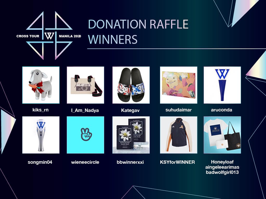 ICPHFANCIRCLE's tweet photo. Our sincerest gratitude to all of our generous donors. The fanprojects would not be as successful without your endless support. As a way of giving back, here are our raffle winners drawn from our pool of donors. 💙 https://t.co/4sCquCkloy