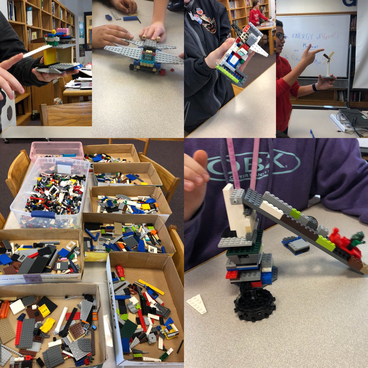 JCorona_EPSD's tweet photo. #SupremeStudents completed our #100thDay challenge today using Legos to construct a structure portraying kinetic & potential energy. #inquiryinaction #CoronasClass https://t.co/JczajHI1r6