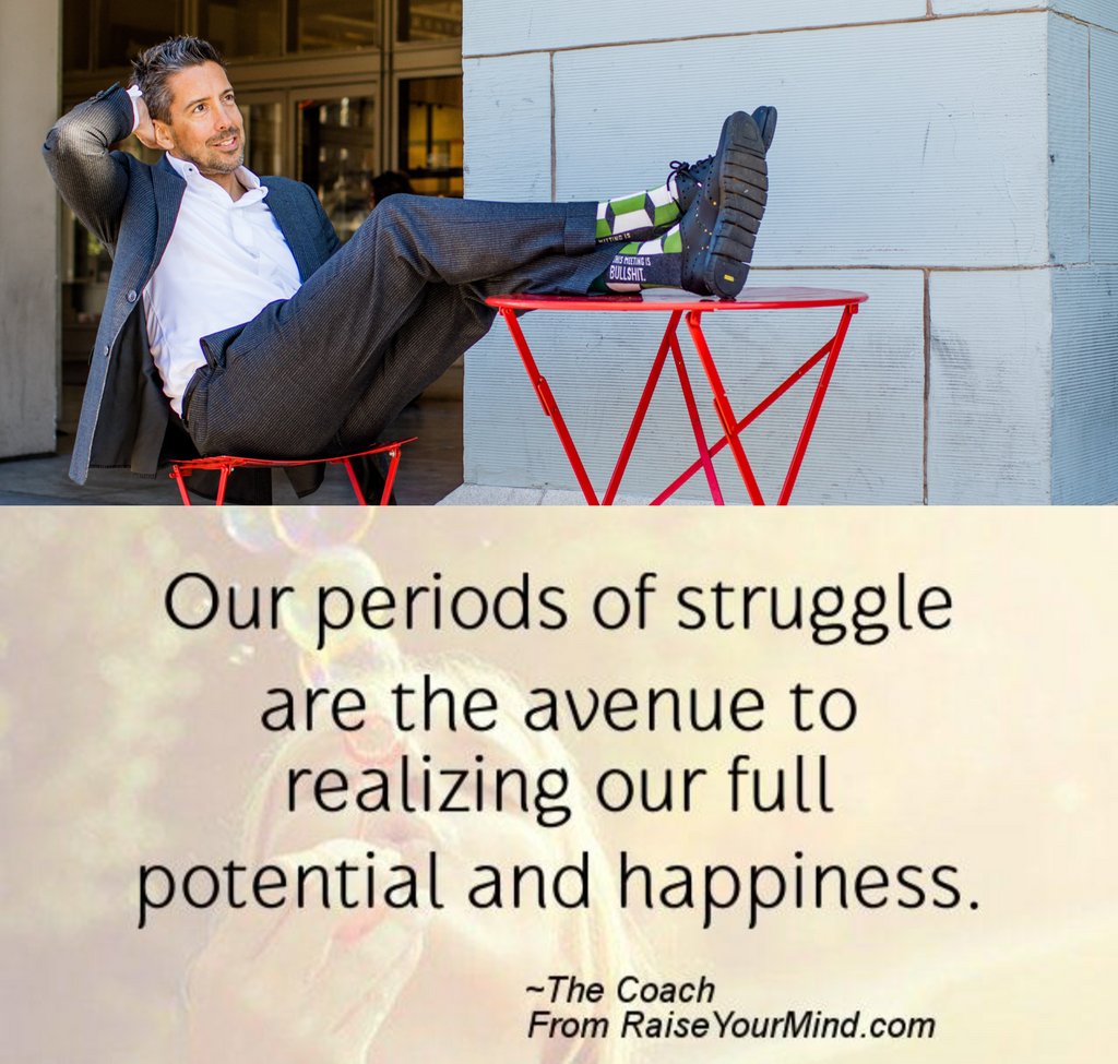 SolarNinjaTroy's tweet photo. #MotivationMonday 
"Our periods of #struggle are the avenue to realizing our full #Potential &amp; #happiness." The Coach https://t.co/th1Ug2PD9q
#struggleisreal #StruggleIsOkay #CelebrateStruggle #FullPotential
#RaiseYourMind #NoticeTheSocks https://t.co/hoD56PHV4v
