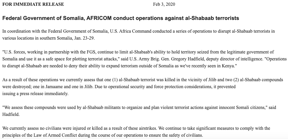 Meanwhile in Somalia