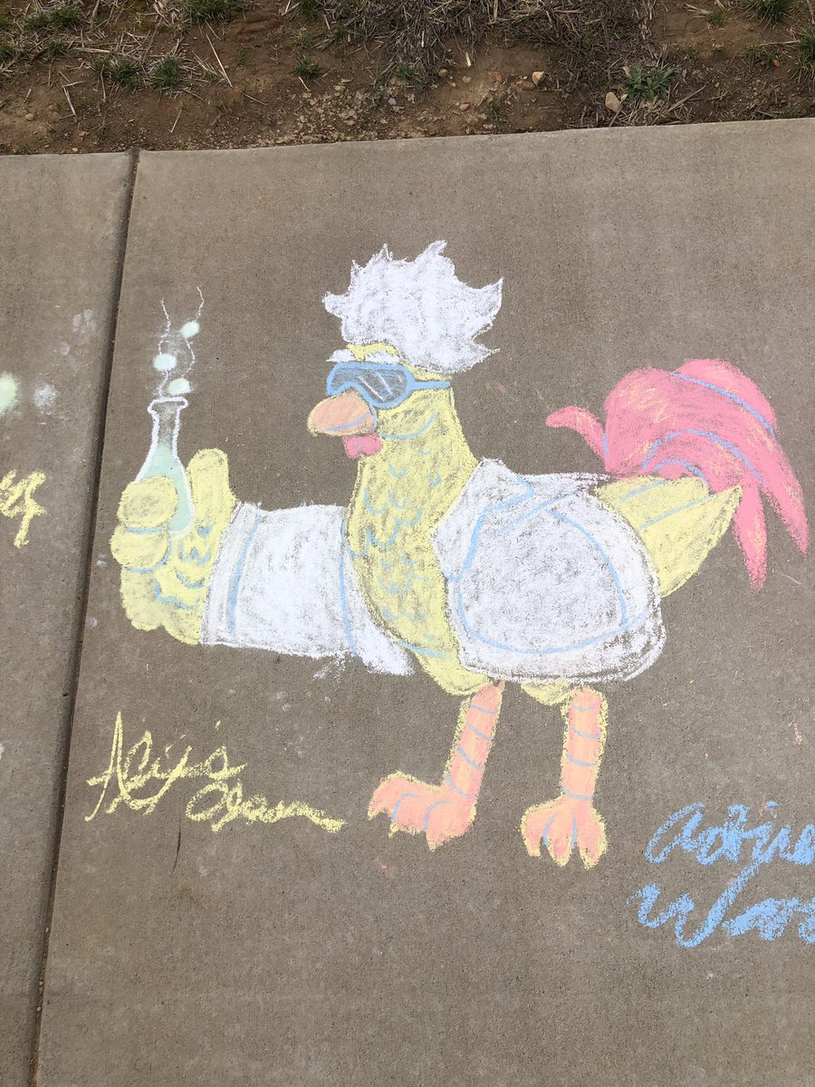 ChemEdens's tweet image. What better way to practice stoichiometry than letting the students draw art &amp;amp; then calculate how many moles of chalk they used in their artwork. They only had 12 mins to draw- SO MUCH TALENT! 😍🤓 #stoich #chemistry