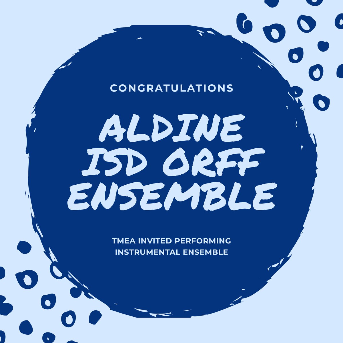 GCOA is proud of the Aldine ISD Orff Ensemble for being selected as a 2020 TMEA Elementary Invited Performing Instrumental Ensemble!

Catch their performance  on Thursday, 2/13 from 2:15-2:40 in CC Hemisfair Ballroom 1-2!
