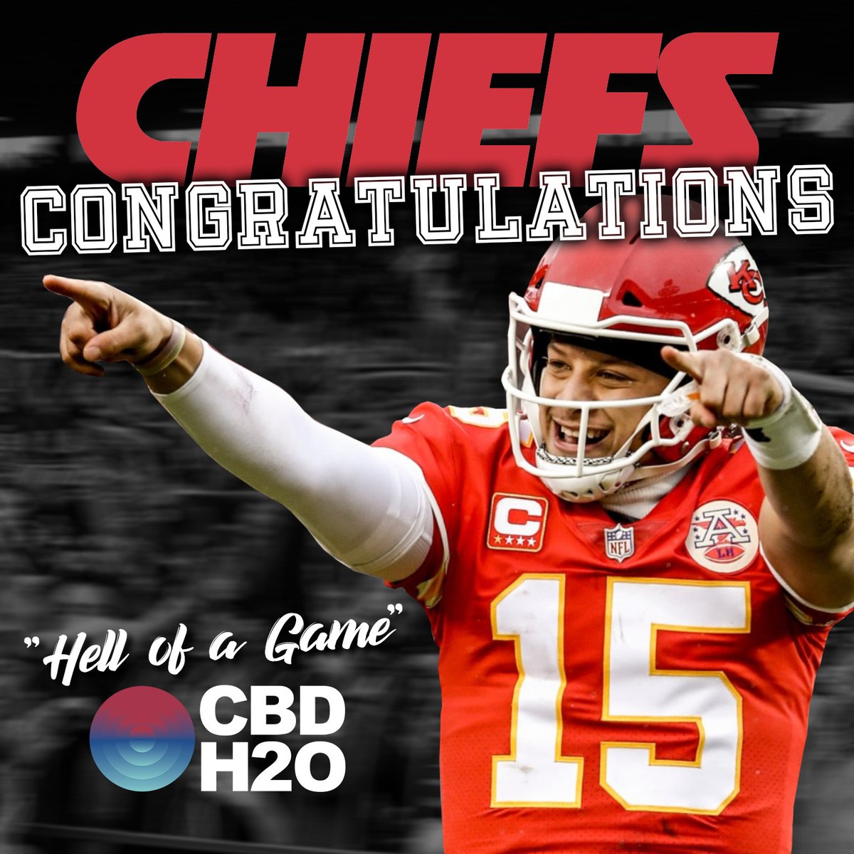 CBD_H2O's tweet photo. It was a serious battle for 48 straight minutes and the Kansas City Chiefs put in work! CBDH2O watched on the edge of our seats!!! Congratulations to the whole team and specially that young Quarter Back Mahomes!!! #superbowl #mahomes #kansascity #chiefs #mahomes #champions https://t.co/4vLcRJouAg