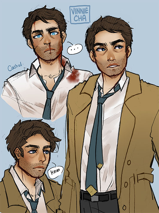 Supernatural has to be the one of the only fandoms that I was involved in for a long period of time, I was going through my old art to see how much my style has changed, so enjoy some OG Cas drawn in 2020 #castiel 