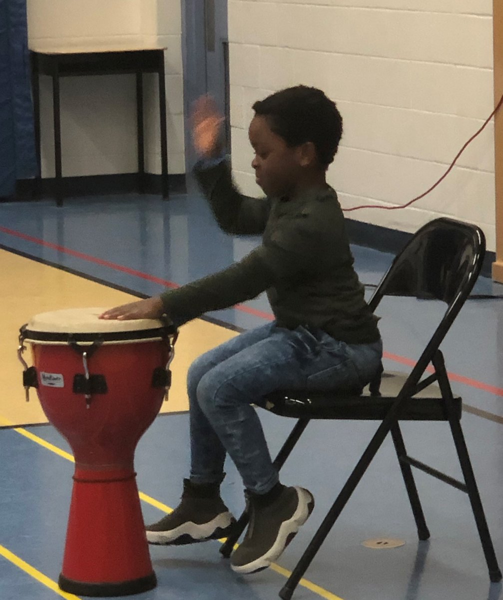 Bernard_lib's tweet photo. Staff and students enjoyed a day of drumming and learning about Black Canadian Heroes with Babarinde Williams from "Drums et al".  A great way to start Black History Month. https://t.co/Cuk6khxamW