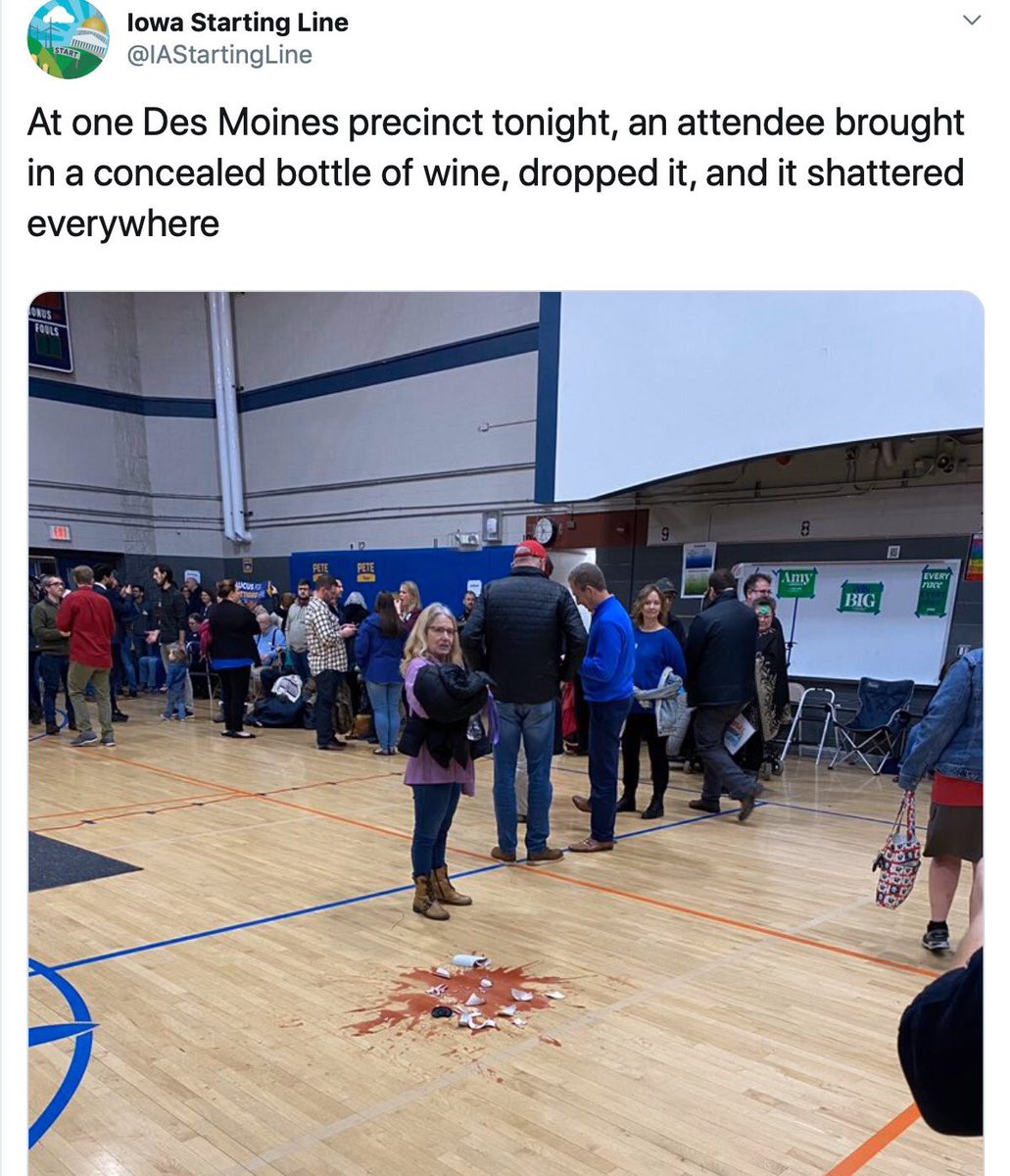 Jay1043's tweet photo. Iowa stay classy ๐. (Sort of love this, though.) ๐ท
@RobSandIA was this you?
#nhpolitics #IowaCaucuses #IowaCaucus #IowaForBernie #IowaforPete #IowaLovesYang #iowaforbiden #IowaForWarren #AmyKlobuchar https://t.co/HBqCsHXSET