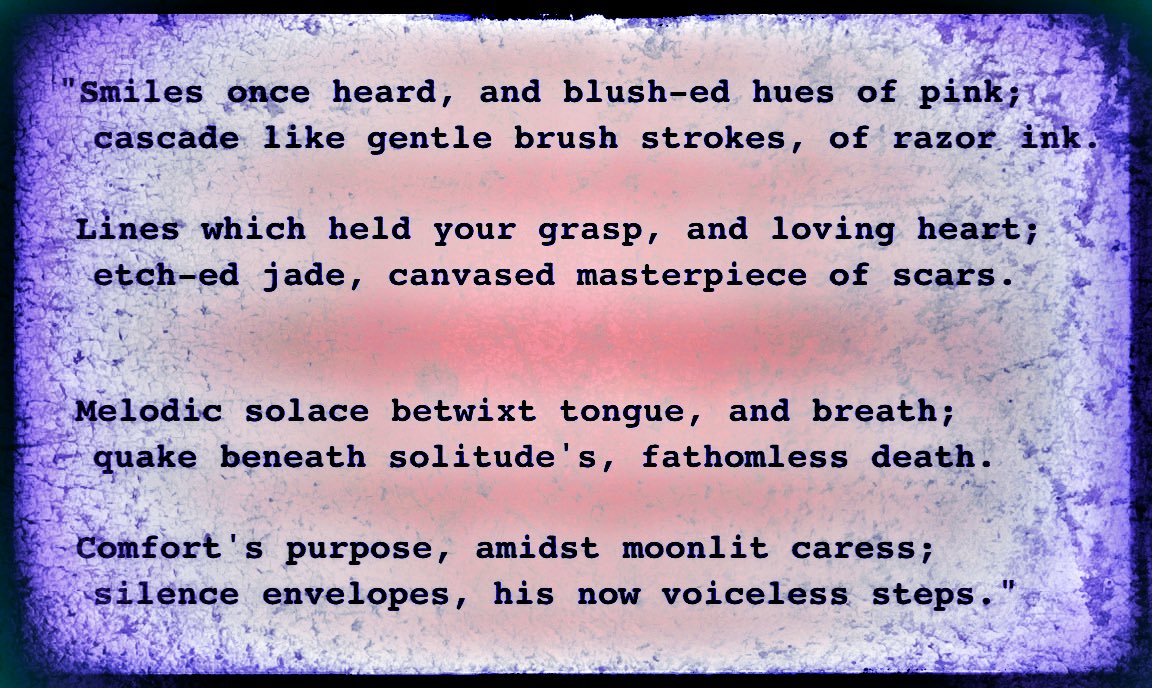 N_3nJo1's tweet photo. Excerpt from: 

'FantomKjærlighet' -Jones, J.

#Excerpt
#FantomKjærlighet

#Poetry
#Books
#Bibliophile
#Poetryphile
#Quote
#PoetryQuotes
#Verse
#Prose
#VerseAndProse

#Poet
#Writer
#Wordsmith
#Author
#MadMan
#Artist

#Kjære
#Elske
#MinKjære
#JegElskeDeg

#theDoctor
#3nJo1 https://t.co/NPEPDV3vfL